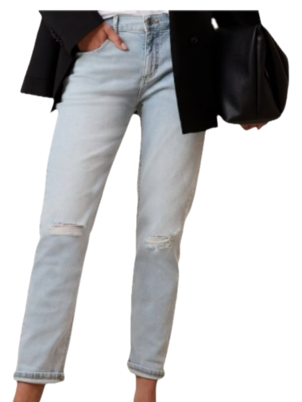 Banana Republic Girlfriend Jeans – Light Wash Distressed